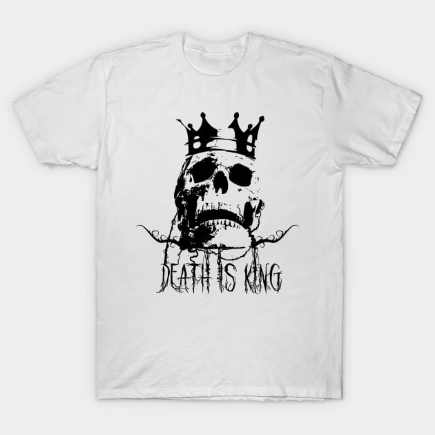 Death is King Nihilistic Skull for Men Women T-Shirt by Vermilion Seas